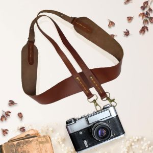 بند دوربین گردنی چرمی مناسب برای عکاسی پرتره، عکاسی فضای شهری و عکاسی تبلیغاتی