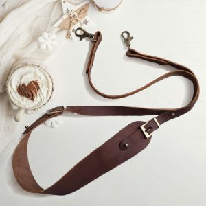 بند دوربین عکاسی گردنی چرم قهوهای